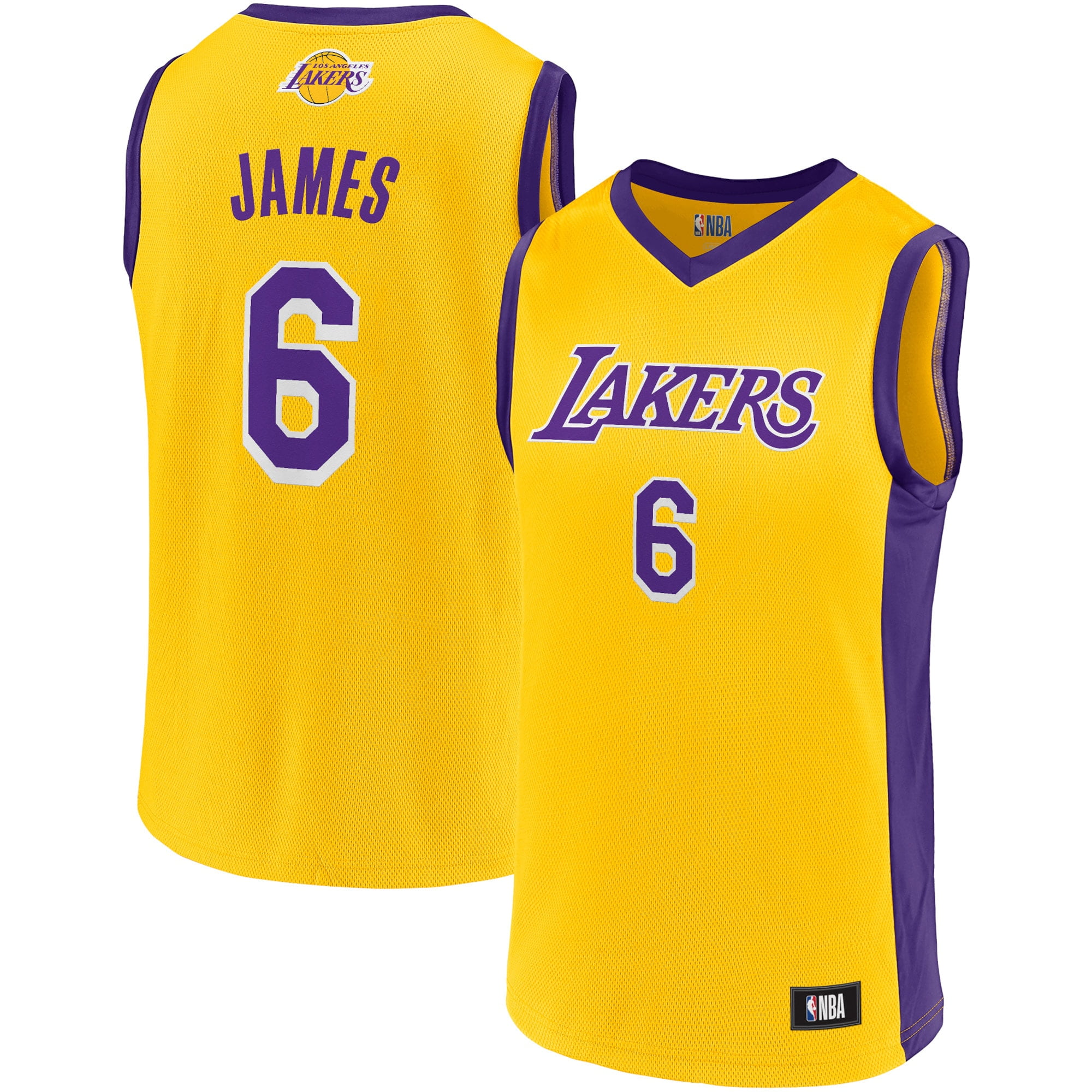 Youth Fanatics Branded LeBron James Gold/Purple Los Angeles Lakers