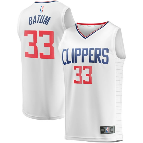 Youth Fanatics Branded Nicolas Batum White LA Clippers Fast Break Player Jersey - Association Edition