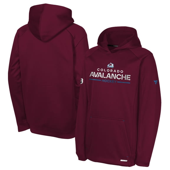 Youth Fanatics Burgundy Colorado Avalanche Authentic Pro Rink Raglan Hoodie