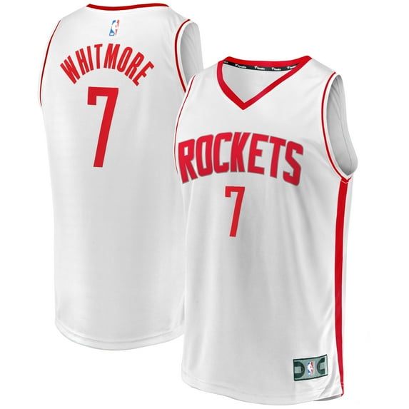 Youth Fanatics Cam Whitmore White Houston Rockets Fast Break Replica Player Jersey - Association Edition