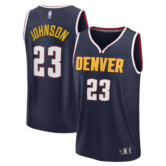 Youth Fanatics Cameron Johnson Navy Denver Nuggets Fast Break Replica Jersey - Icon Edition