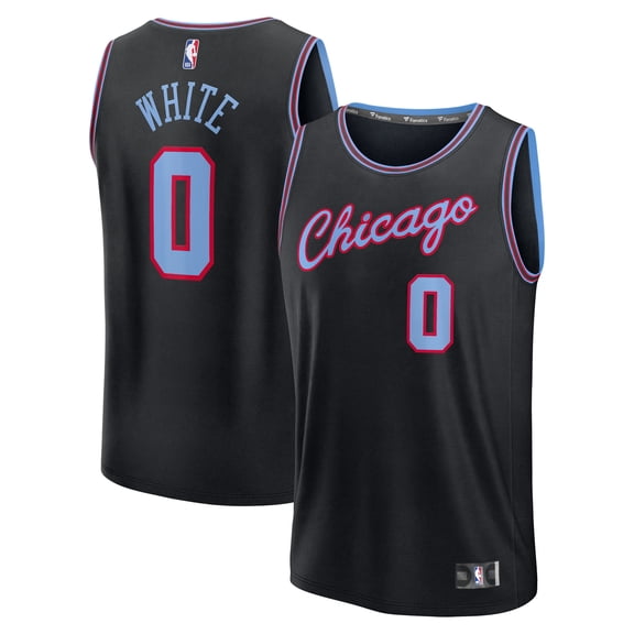 Youth Fanatics Coby White Black Chicago Bulls 2025/26 City Edition Fastbreak Jersey