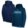 thumbnail image 1 of Youth Fanatics Deep Sea Blue Seattle Kraken Authentic Pro Rink Raglan Hoodie, 1 of 3