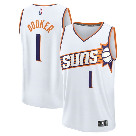 Men's Fanatics Devin Booker White Phoenix Suns Fast Break Replica Player Jersey - Association Edition