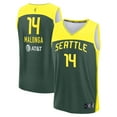 thumbnail image 1 of Youth Fanatics Dominique Malonga Green Seattle Storm 2025 WNBA Draft Explorer Edition Fast Break Replica Jersey, 1 of 3