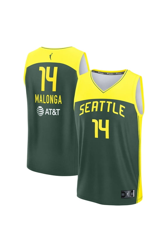 Youth Fanatics Dominique Malonga Green Seattle Storm 2025 WNBA Draft Explorer Edition Fast Break Replica Jersey
