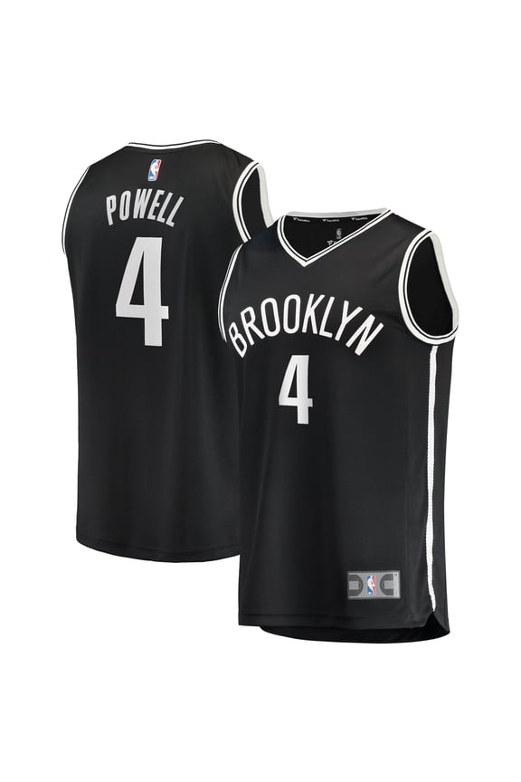 Youth Fanatics Drake Powell Black Brooklyn Nets Fast Break Replica Jersey - Icon Edition