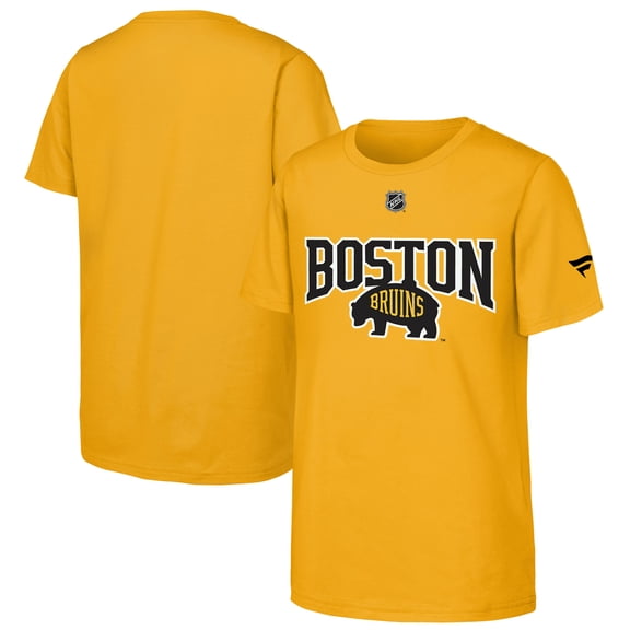 Youth Fanatics Gold Boston Bruins 2026 NHL Stadium Series Authentic Locker Room T-Shirt