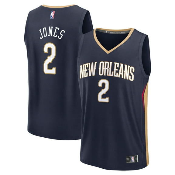 Youth Fanatics Herbert Jones Navy New Orleans Pelicans Fast Break Replica Player Jersey - Icon Edition