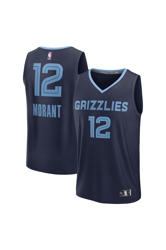 Youth Fanatics Ja Morant Navy Memphis Grizzlies Fast Break Replica Player Jersey - Icon Edition