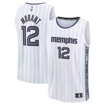 Youth Fanatics Ja Morant White Memphis Grizzlies 2025/26 City Edition Fast Break Jersey