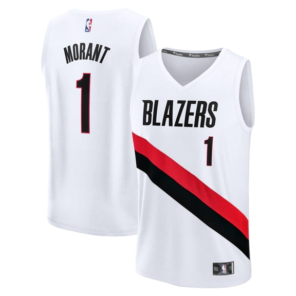 Youth Fanatics Ja Morant White Portland Trail Blazers Fast Break Replica Jersey - Association Edition