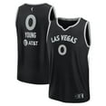 thumbnail image 1 of Youth Fanatics Jackie Young Black Las Vegas Aces Explorer Edition Fast Break Replica Jersey, 1 of 3