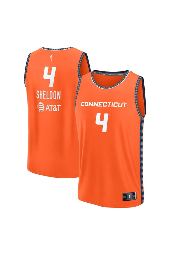Youth Fanatics Jacy Sheldon Orange Connecticut Sun Explorer Edition Fast Break Replica Jersey