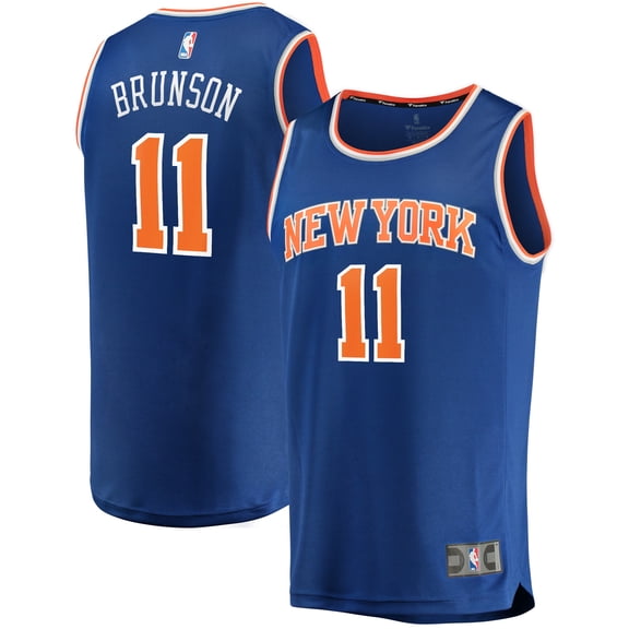 Youth Fanatics Jalen Brunson Blue New York Knicks Fast Break Replica Player Jersey - Icon Edition