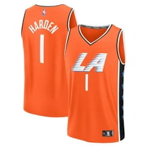 Youth Fanatics James Harden Orange LA Clippers 2025/26 City Edition Fast Break Jersey