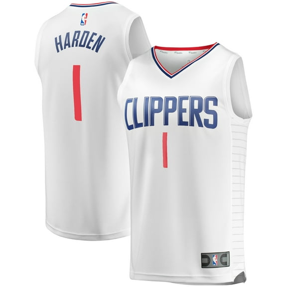 Youth Fanatics James Harden White LA Clippers Fast Break Player Jersey - Association Edition