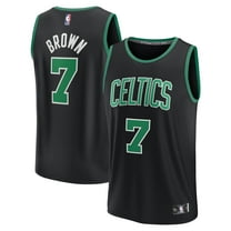 Youth Fanatics Jaylen Brown Black Boston Celtics Fast Break Replica Player Jersey - Statement Edition