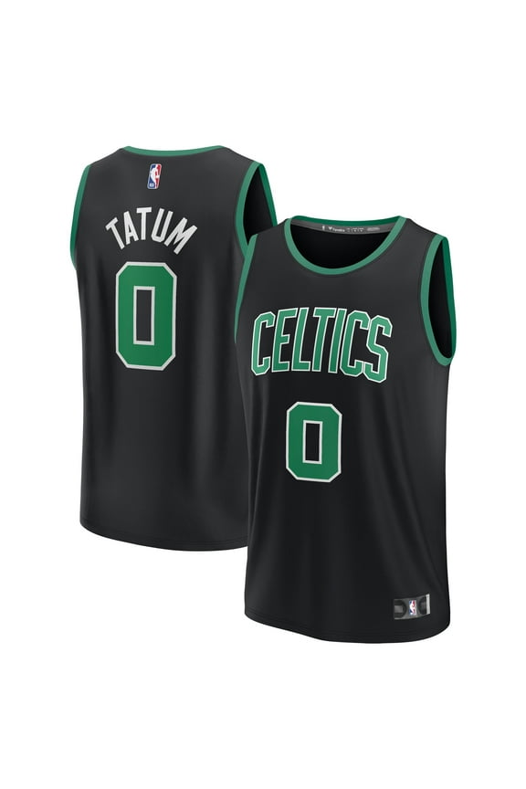 Youth Fanatics Jayson Tatum Black Boston Celtics Fast Break Replica Player Jersey - Statement Edition