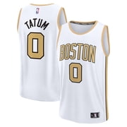 Youth Fanatics Jayson Tatum White Boston Celtics 2025/26 City Edition Fast Break Jersey