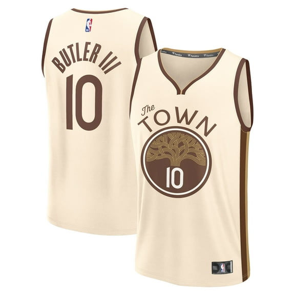 Youth Fanatics Jimmy Butler III Tan Golden State Warriors 2025/26 City Edition Fast Break Jersey
