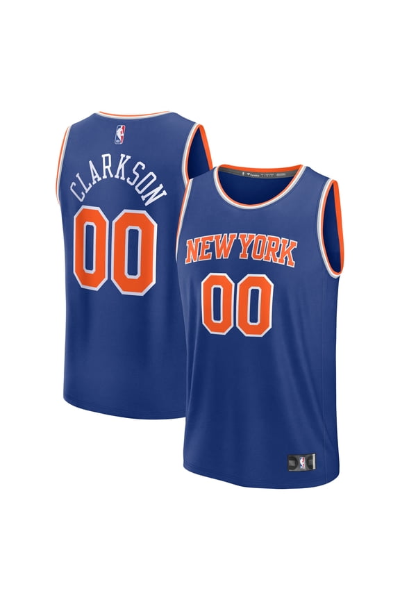 Youth Fanatics Jordan Clarkson Blue New York Knicks Fast Break Replica Player Jersey - Icon Edition