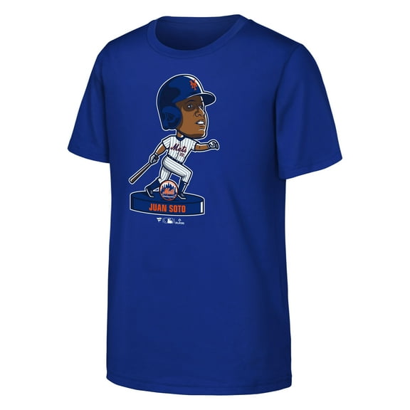 Youth-Fanatics Juan Soto Royal New York Mets Bobble Head Player T-Shirt