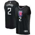 thumbnail image 1 of Youth Fanatics Kawhi Leonard Black LA Clippers Fast Break Player Jersey - Statement Edition, 1 of 3