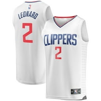 Youth Fanatics Kawhi Leonard White LA Clippers 2020/21 Fast Break Player Jersey - Association Edition
