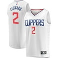 thumbnail image 1 of Youth Fanatics Kawhi Leonard White LA Clippers Fast Break Player Jersey - Association Edition, 1 of 3