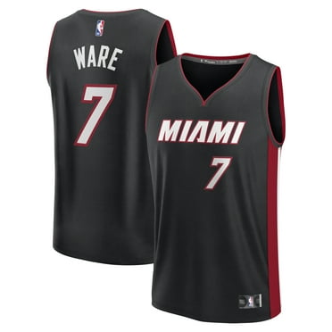 Youth Fanatics Kel'el Ware Black Miami Heat Fast Break Replica Player Jersey - Icon Edition
