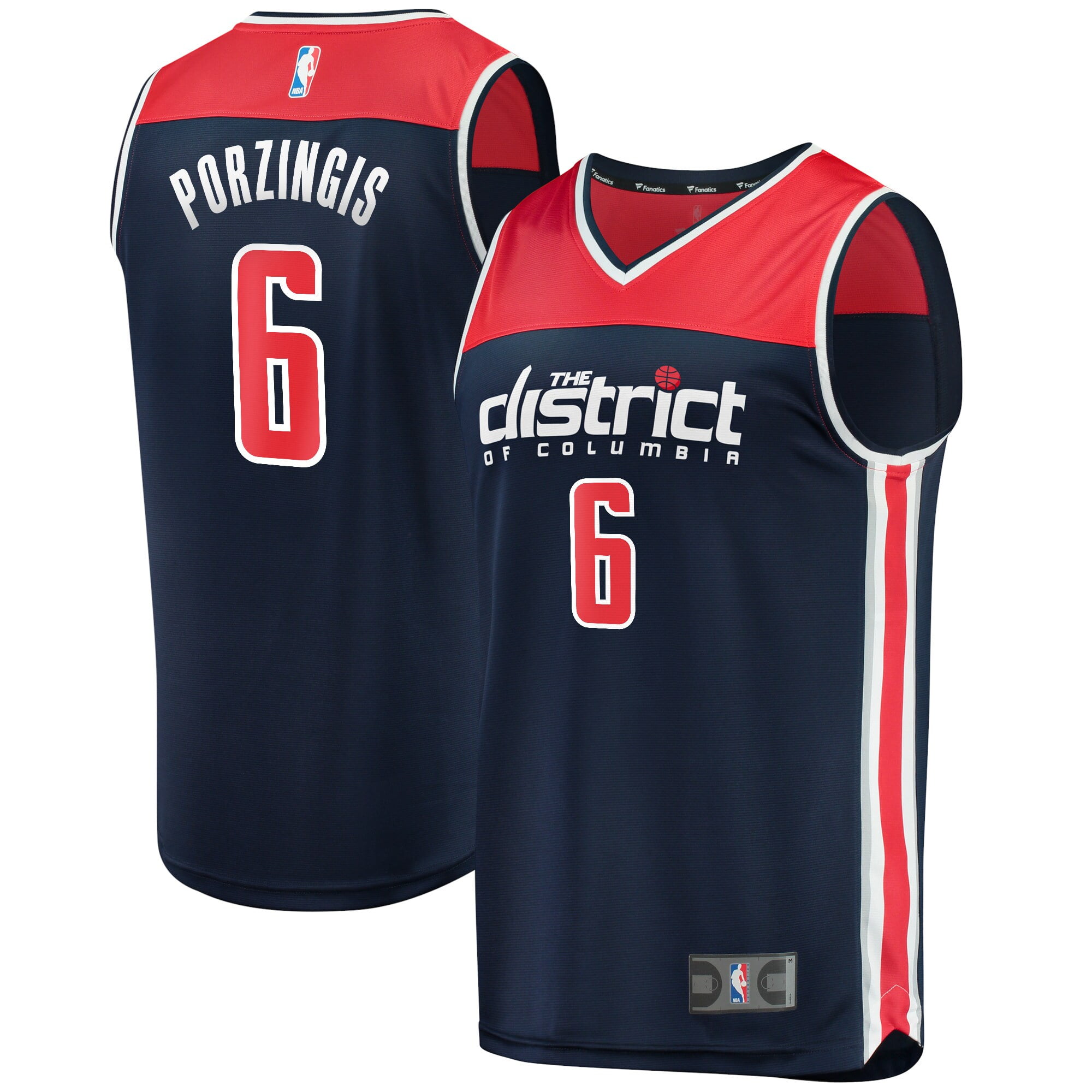 Youth Fanatics Kristaps Porzingis Navy Washington Wizards Fast