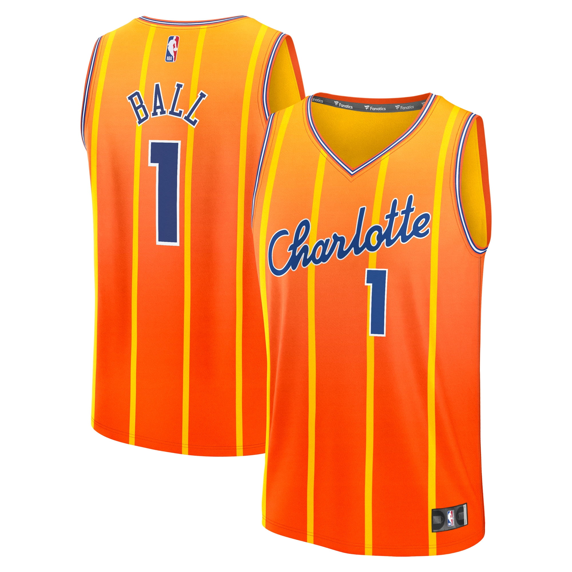 Youth Fanatics LaMelo Ball Orange Charlotte Hornets 2025/26 City ...