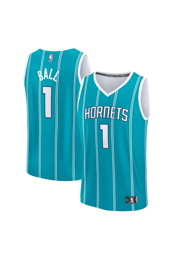 Men's Fanatics LaMelo Ball Teal Charlotte Hornets Fast Break Replica Player Jersey - Icon Edition
