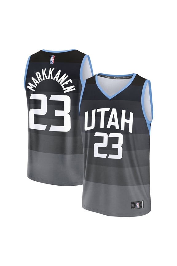 Youth Fanatics Lauri Markkanen Black Utah Jazz 2025/26 City Edition Fastbreak Jersey