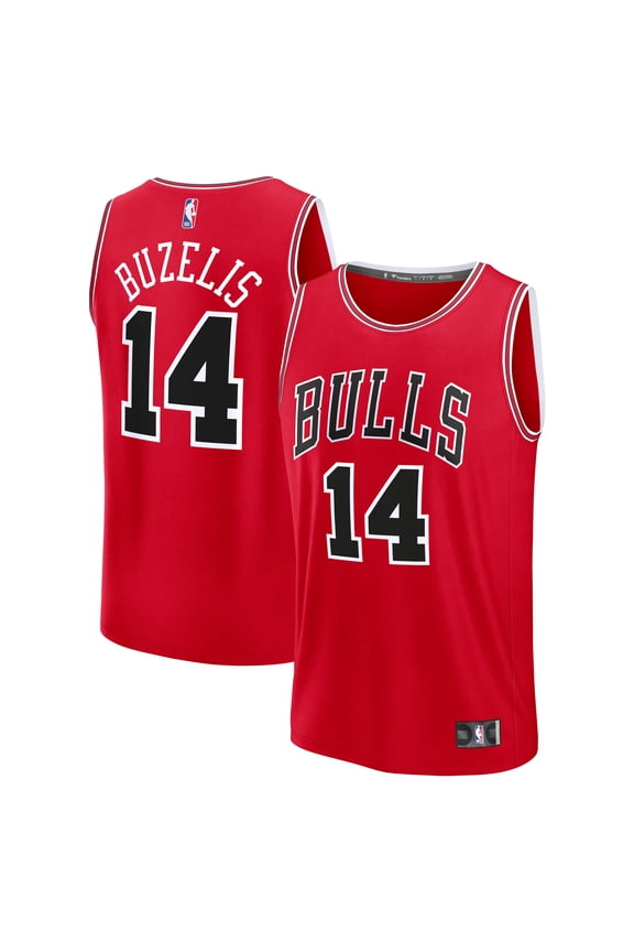 Youth Fanatics Matas Buzelis Red Chicago Bulls Fast Break Replica Player Jersey - Icon Edition