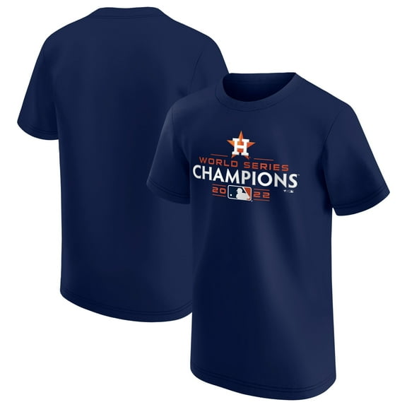 Youth Fanatics Navy Houston Astros 2022 World Series Champions Logo T-Shirt