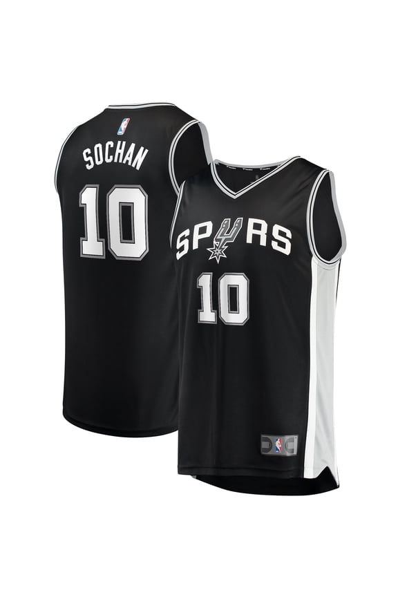 Youth Fanatics Pick Jeremy Sochan Black San Antonio Spurs 2022 NBA Draft First Round Pick Fast Break Replica Jersey -