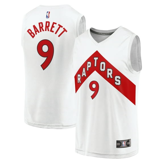 Youth Fanatics RJ Barrett White Toronto Raptors Fast Break Player Jersey - Association Edition