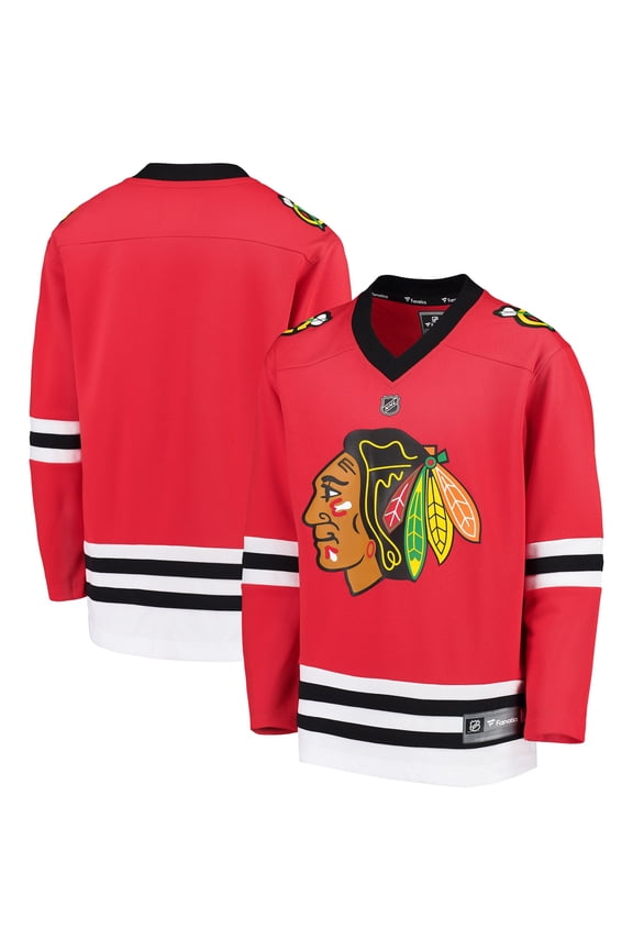 Youth Fanatics Red Chicago Blackhawks Home Replica Blank Jersey