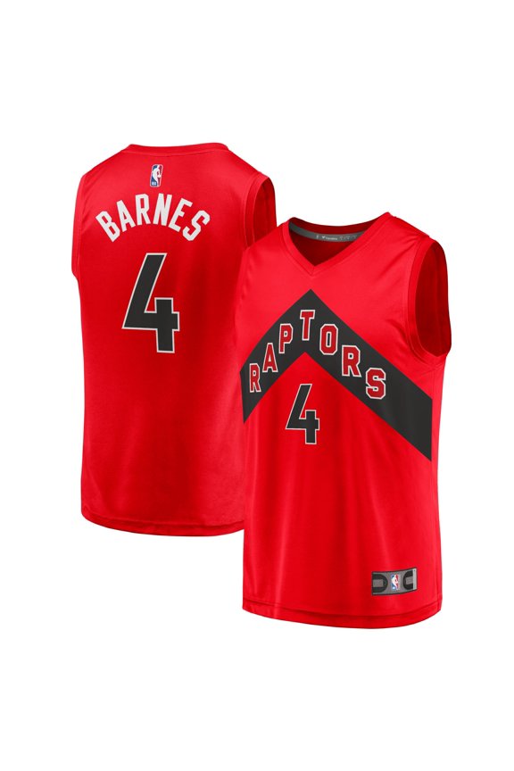 Youth Fanatics Scottie Barnes Red Toronto Raptors Fast Break Replica Jersey - Icon Edition