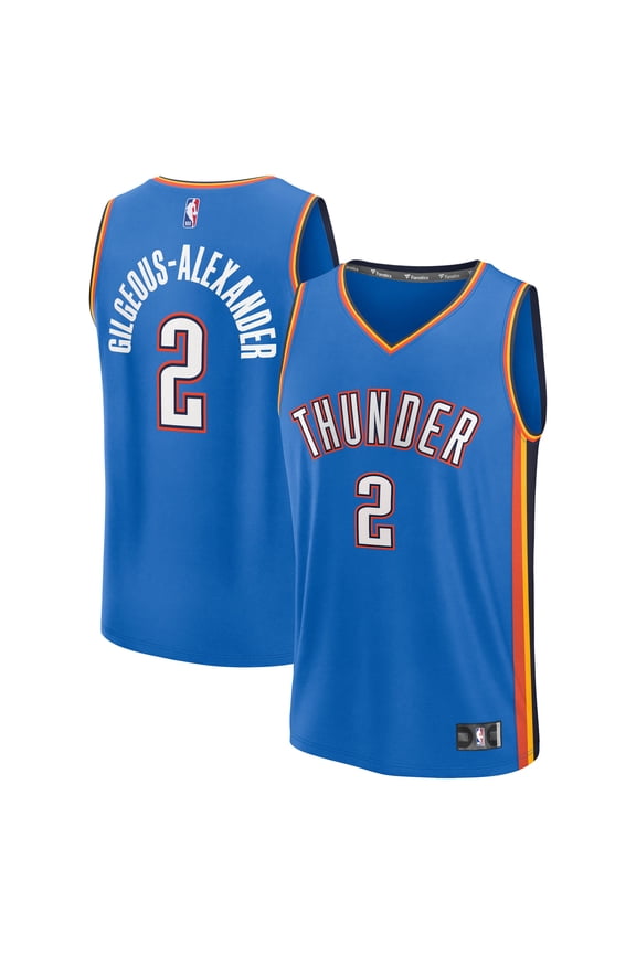 Men's Fanatics Shai Gilgeous-Alexander Blue Oklahoma City Thunder Fast Break Replica Player Jersey - Icon Edition