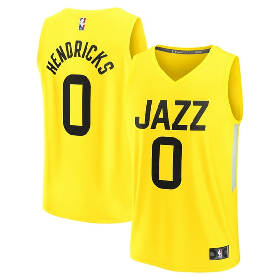Youth Fanatics Taylor Hendricks Yellow Utah Jazz  Fast Break Replica Jersey - Icon Edition