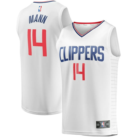 Youth Fanatics Terance Mann White LA Clippers Fast Break Player Jersey - Association Edition