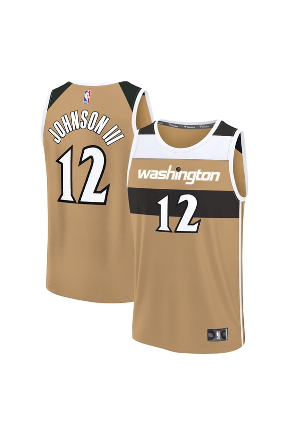 Youth Fanatics Tre Johnson III Gold Washington Wizards 2025/26 City Edition Fastbreak Jersey