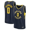 thumbnail image 1 of Youth Fanatics Tyrese Haliburton Navy Indiana Pacers Fast Break Replica Player Jersey - Icon Edition, 1 of 3