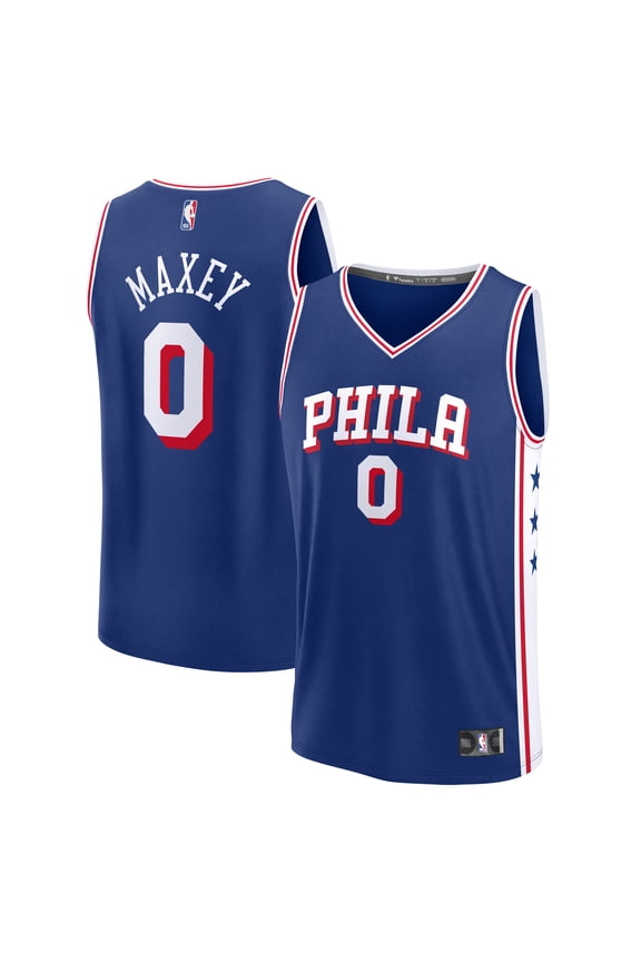Youth Fanatics Tyrese Maxey Royal Philadelphia 76ers Fast Break Replica Player Jersey - Icon Edition