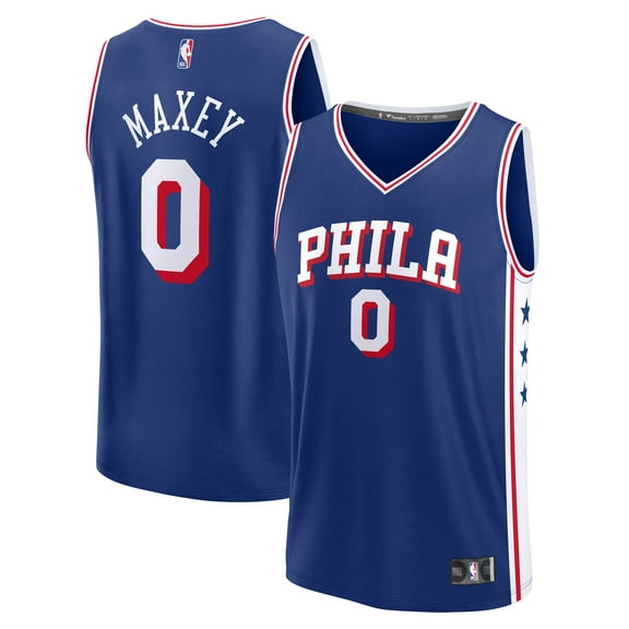 Men's Fanatics Tyrese Maxey Royal Philadelphia 76ers Fast Break Replica Player Jersey - Icon Edition