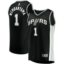 Youth Fanatics Victor Wembanyama Black San Antonio Spurs  Fast Break Replica Jersey - Icon Edition