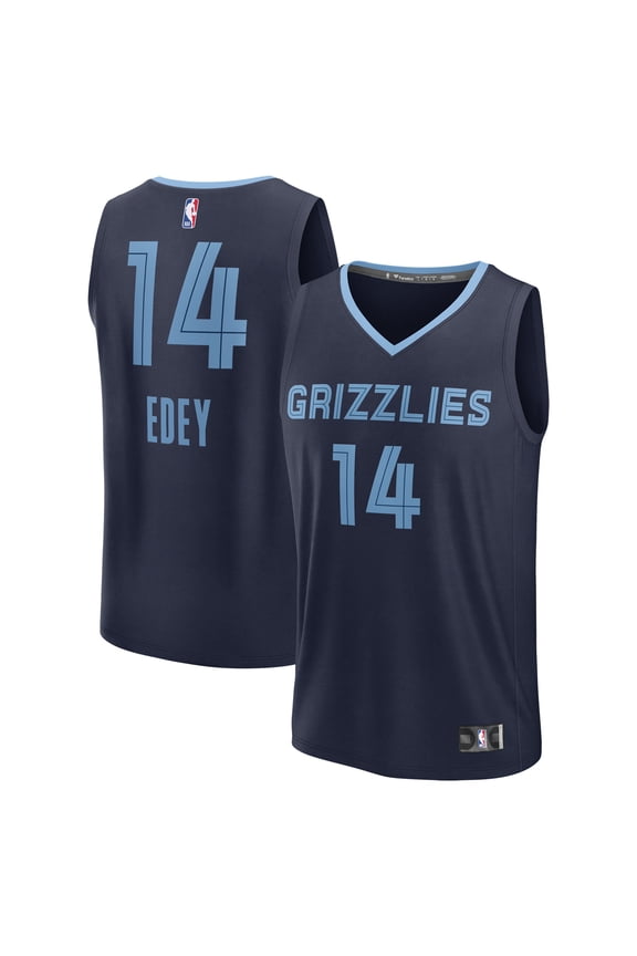 Men's Fanatics Zach Edey Navy Memphis Grizzlies 2024 NBA Draft Fast Break Player Jersey - Icon Edition